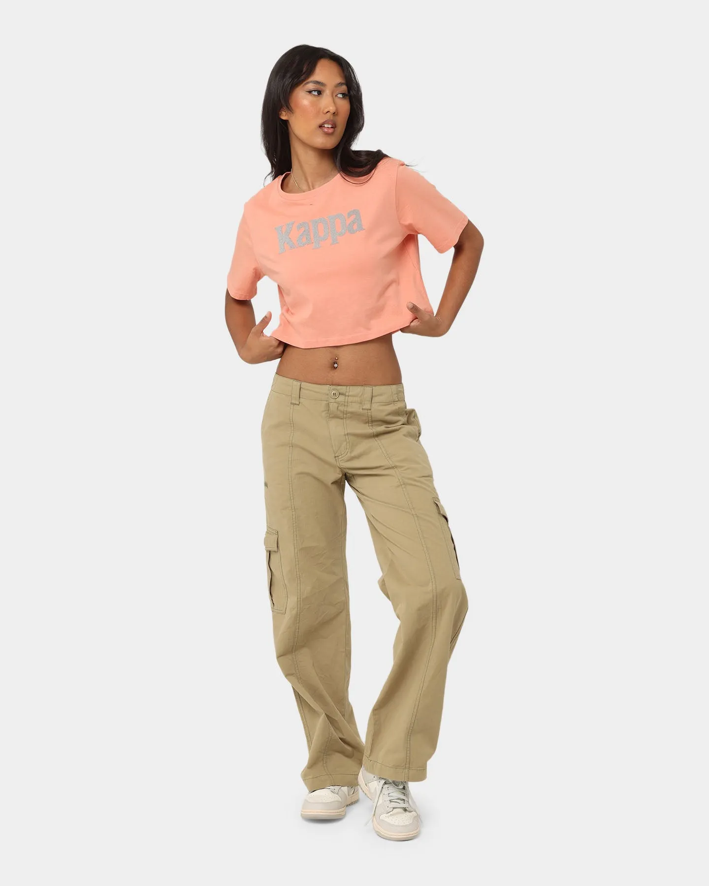 Kappa Women's Authentic Elegraphy T-Shirt Pink Coral