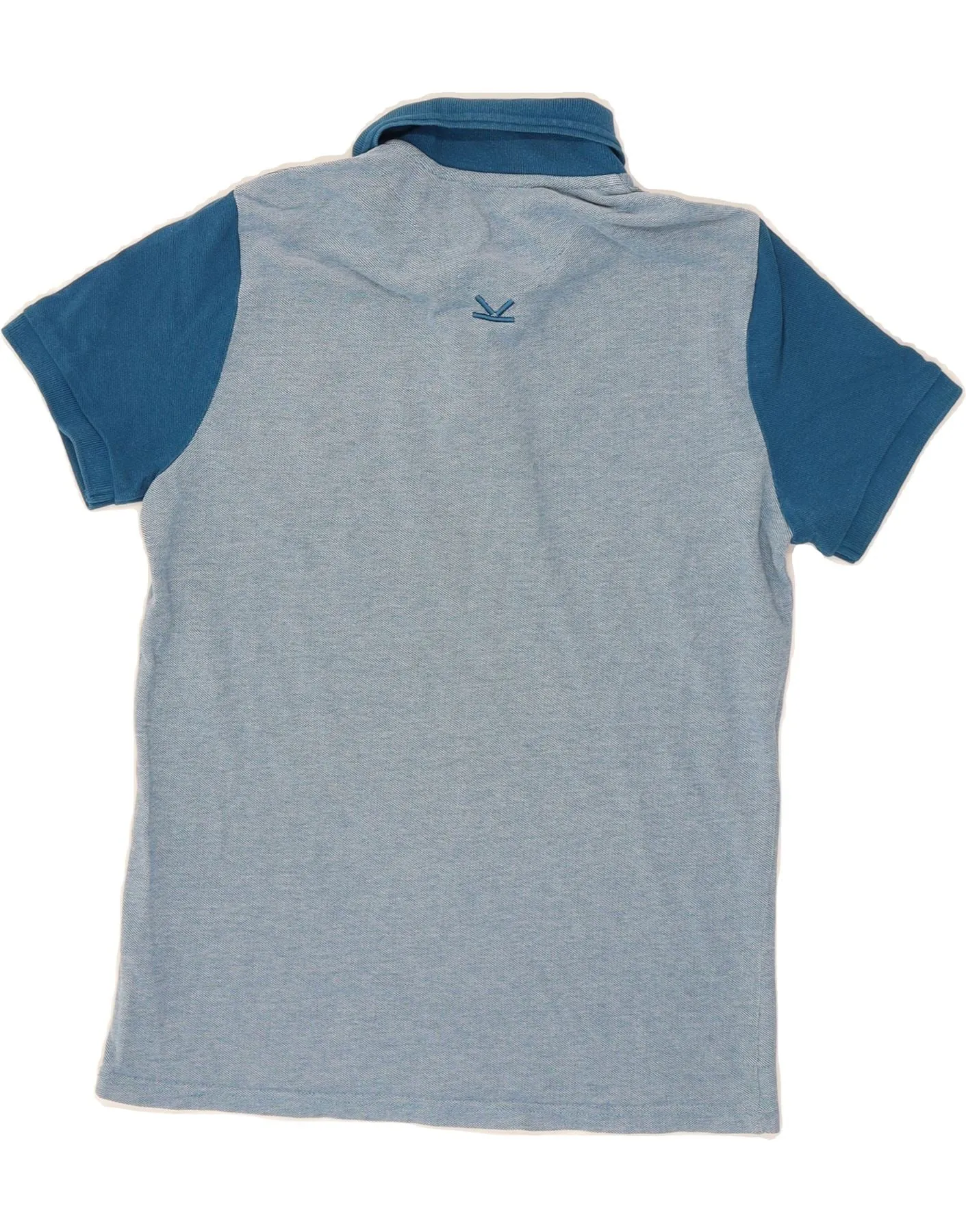 KENZO Mens Polo Shirt XS Blue Colourblock Cotton