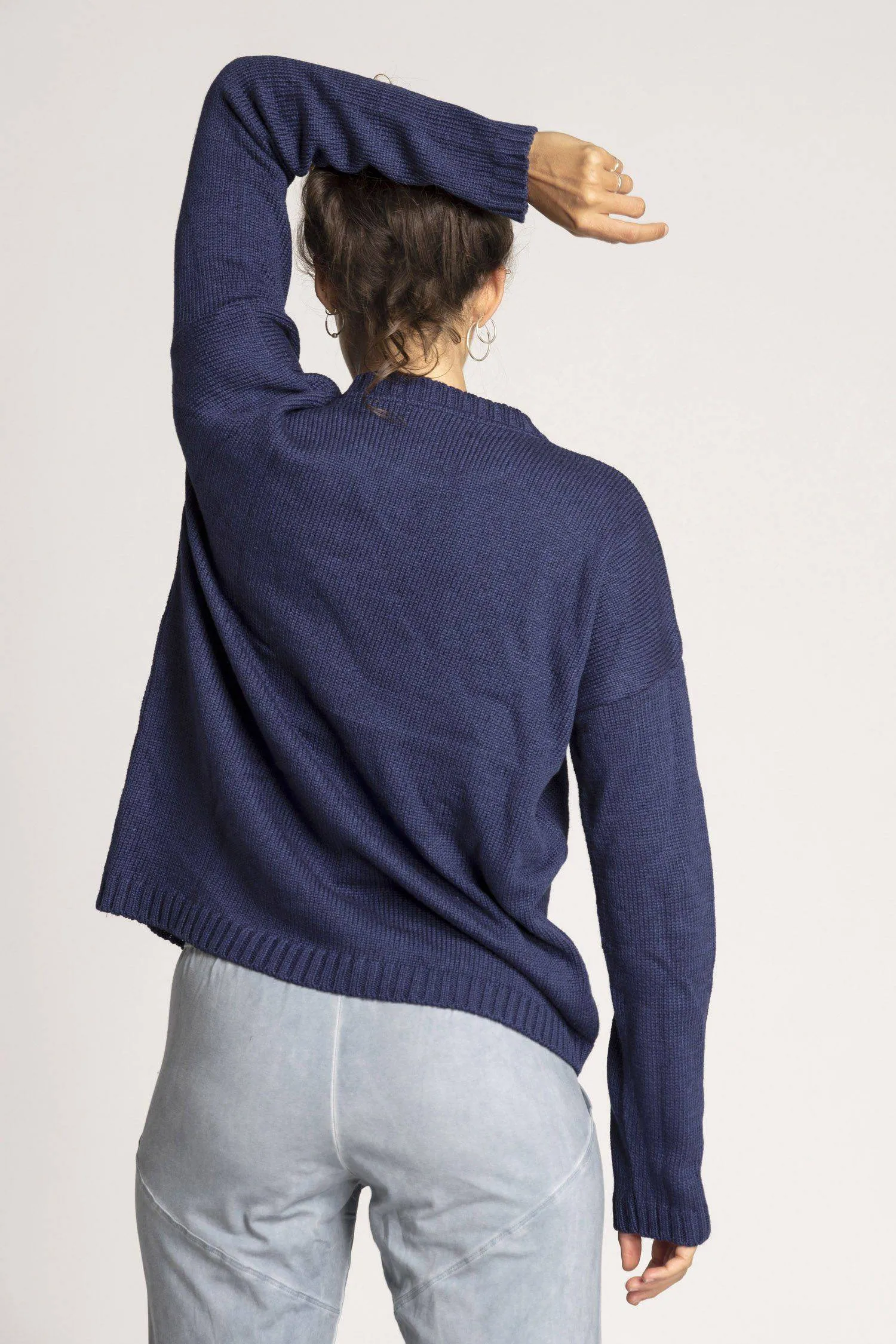 Knitted Braided Box Sweater