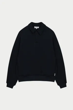 LAUNDERED CLASSICS POLO SWEATSHIRT - WASHED BLACK