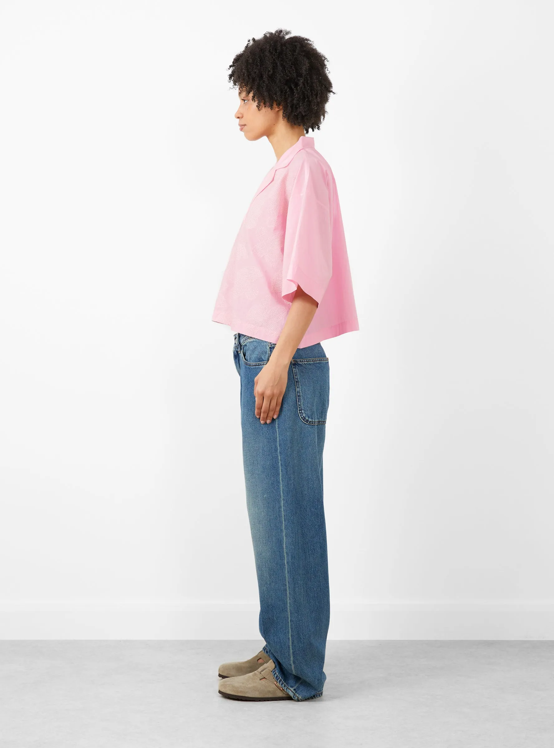 Lisa Hand Embroidered Top Pink