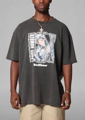 Loiter Angel Number T-Shirt Black Wash