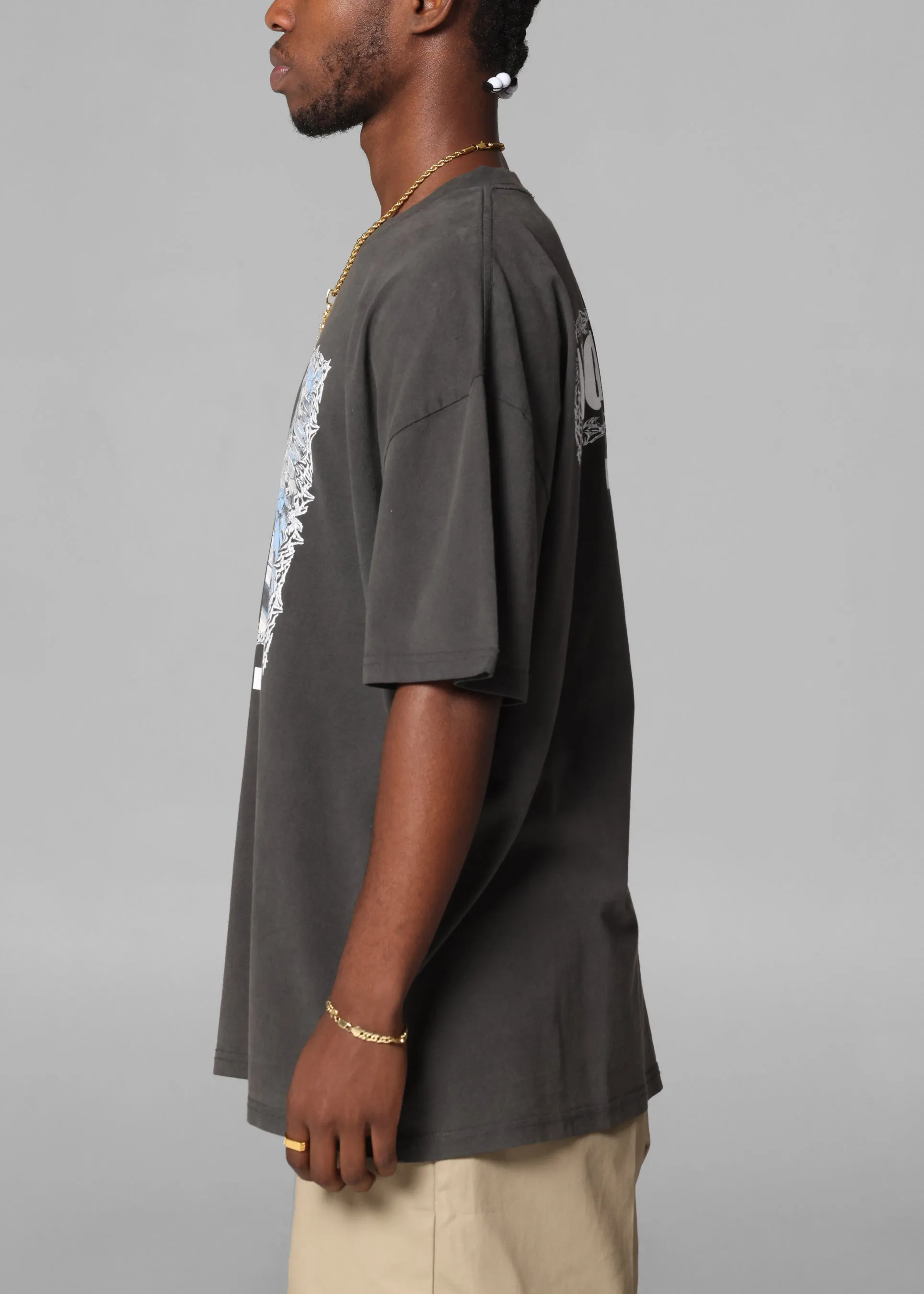 Loiter Angel Number T-Shirt Black Wash