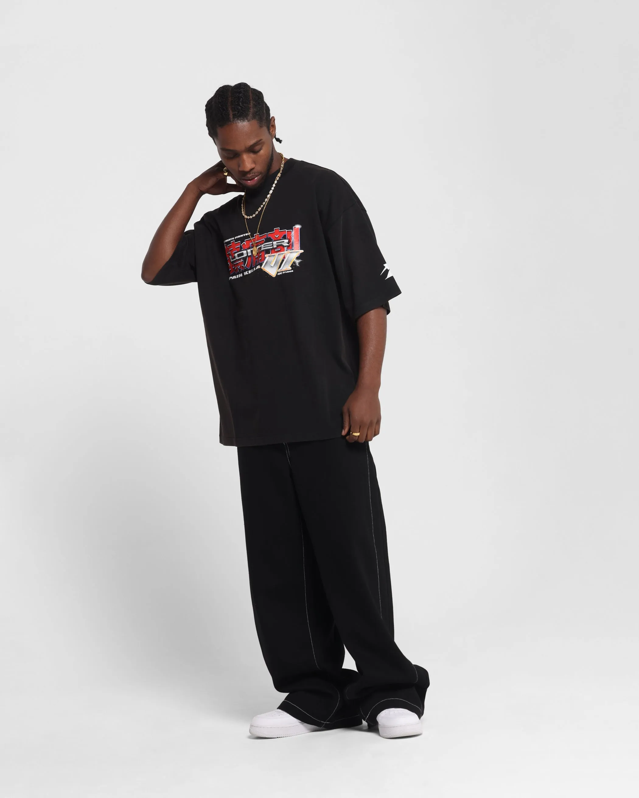 Loiter Fighter Vintage T-Shirt Vintage Black