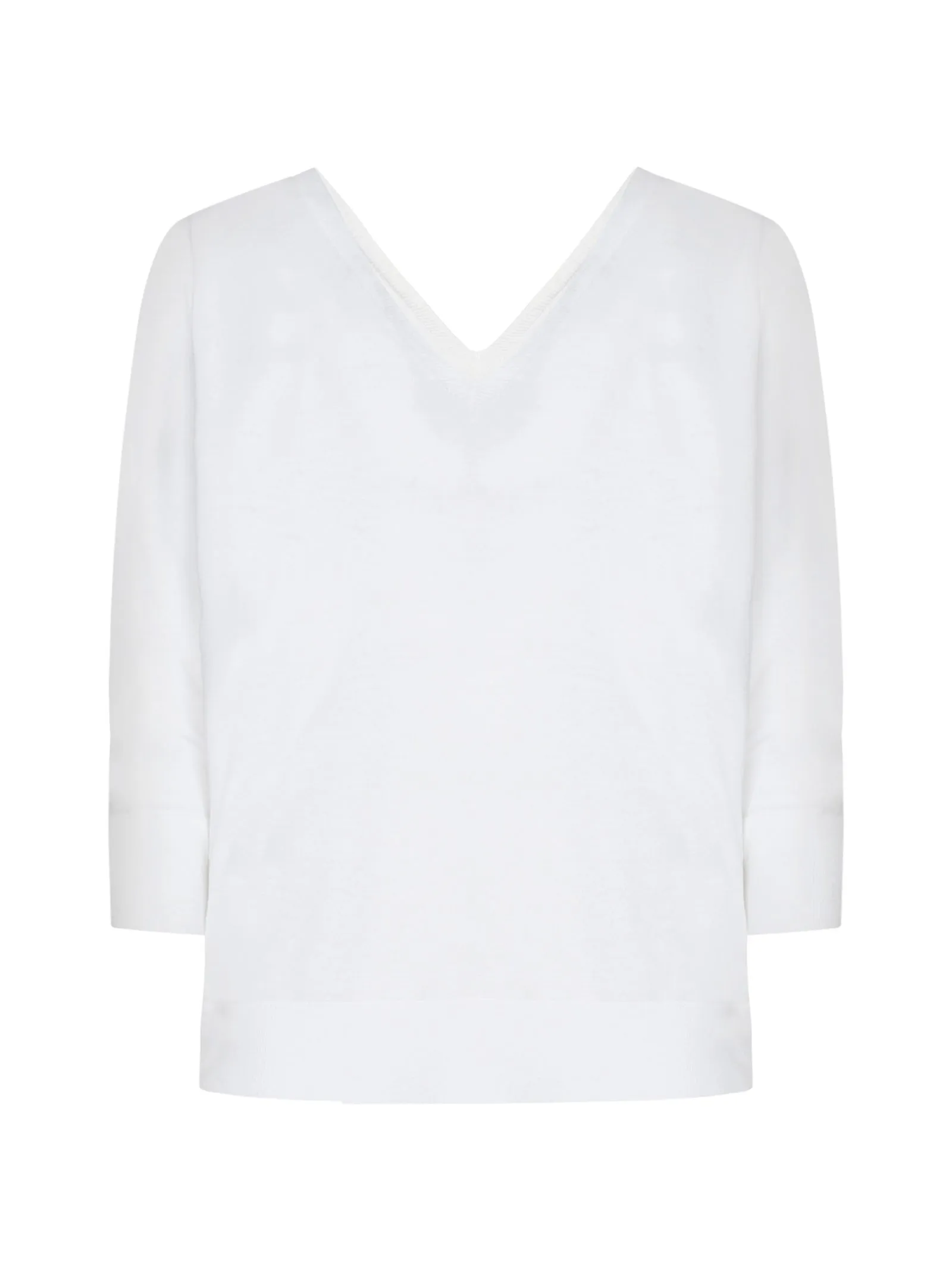 Malo Deep V-Neck Straight Hem Jumper