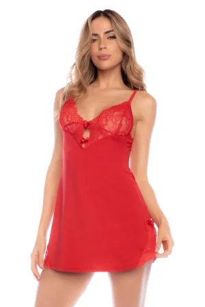Mapale Lounge Flirting with Trouble Sleep Babydoll Red