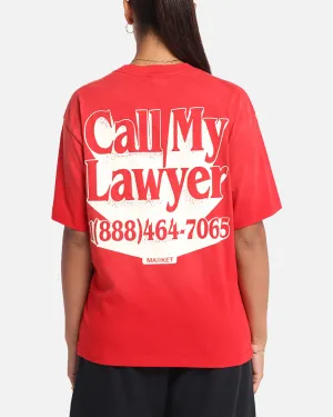 Market Call My Lawyer 3D T-Shirt Red