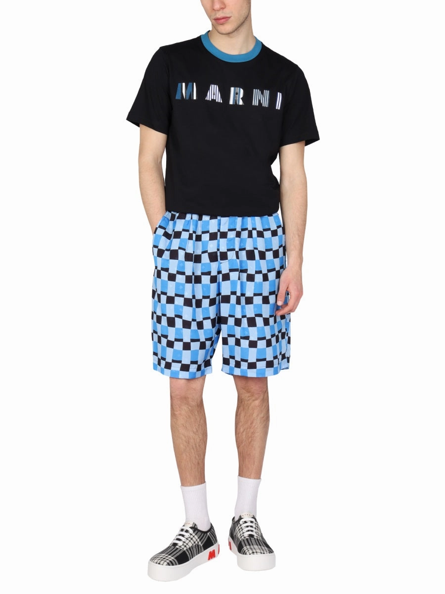 Marni Logo Printed Crewneck T-Shirt