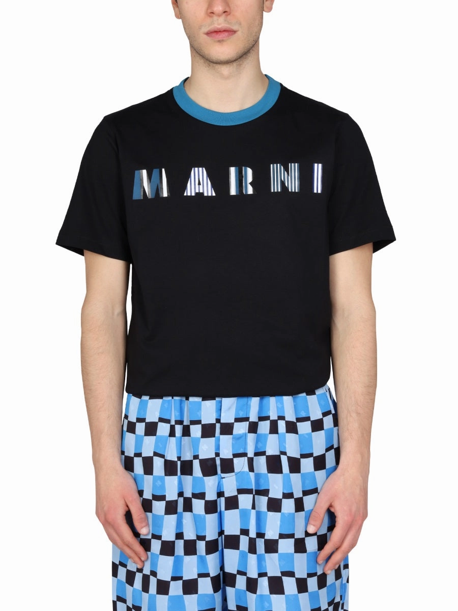 Marni Logo Printed Crewneck T-Shirt