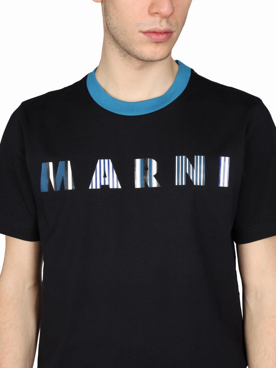 Marni Logo Printed Crewneck T-Shirt