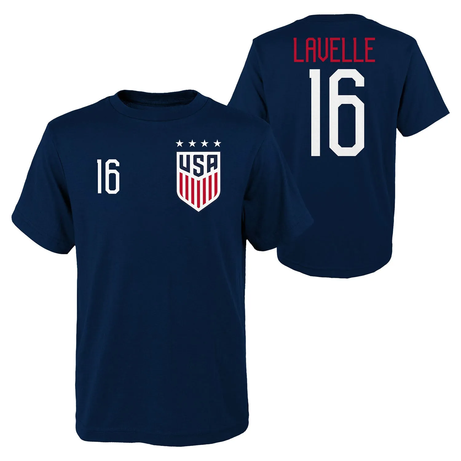 Men's Outerstuff USWNT Lavelle 16 Navy Tee