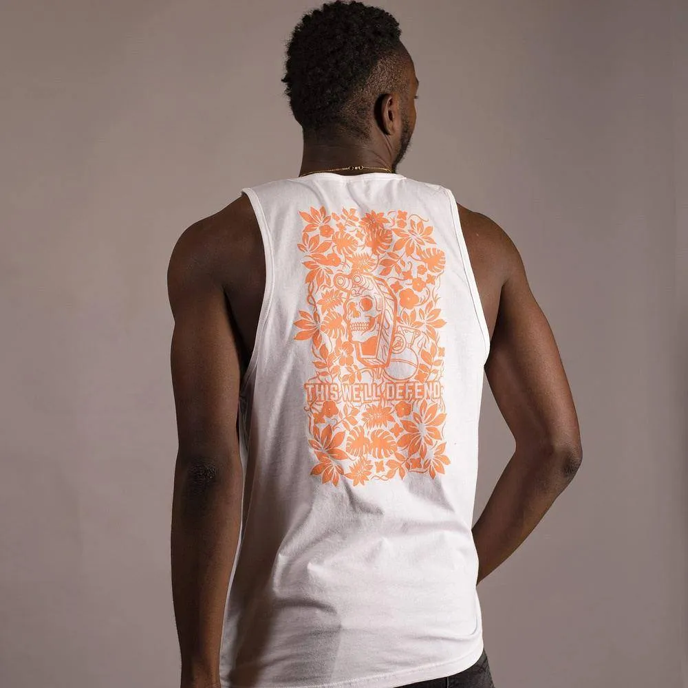 Men's Tropical Death Tank - White