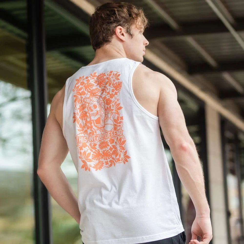 Men's Tropical Death Tank - White