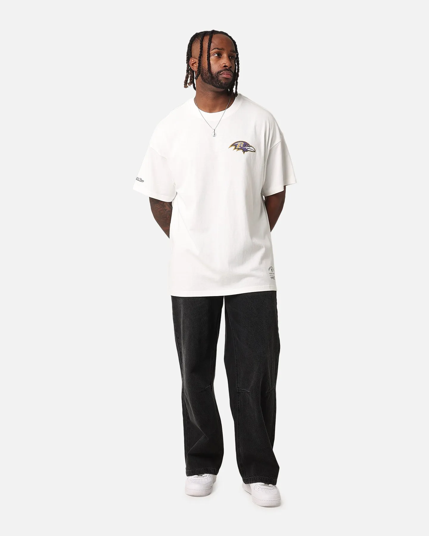 Mitchell & Ness Baltimore Ravens 'Alter Ego' Flames T-Shirt Vintage White