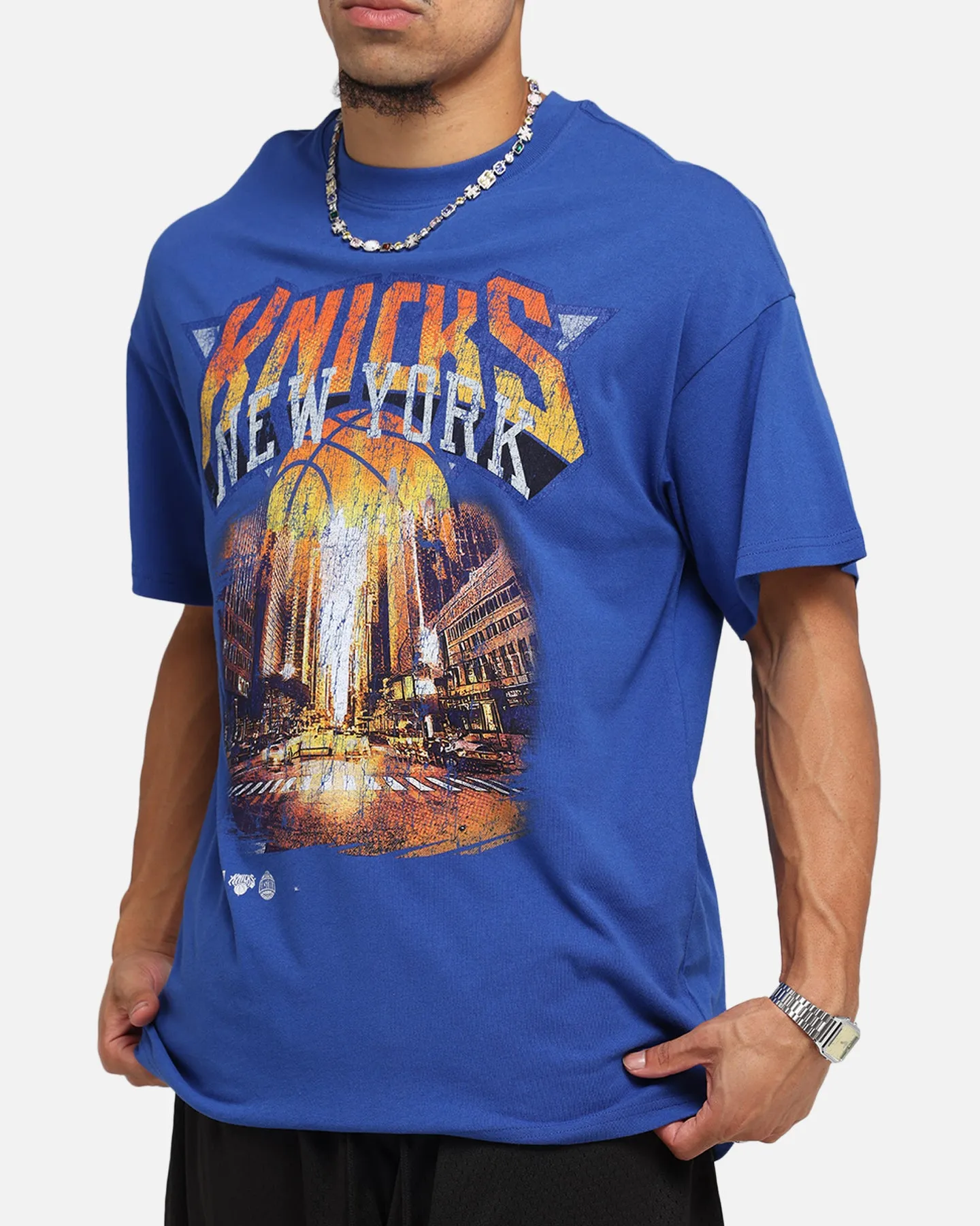 Mitchell & Ness New York Knicks The Garden T-Shirt Blue