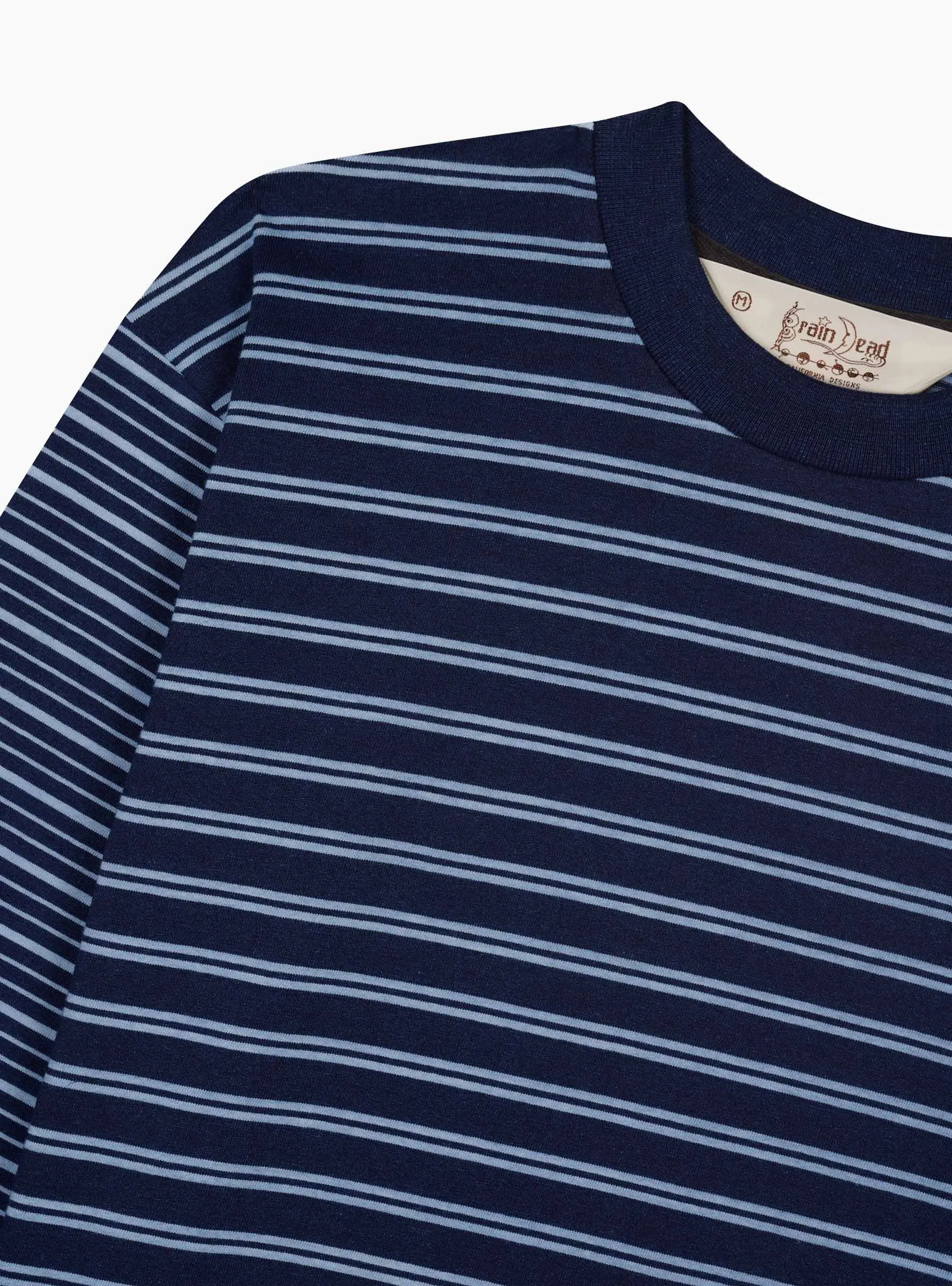 Mockneck Long Sleeve T-shirt Multi Stripe