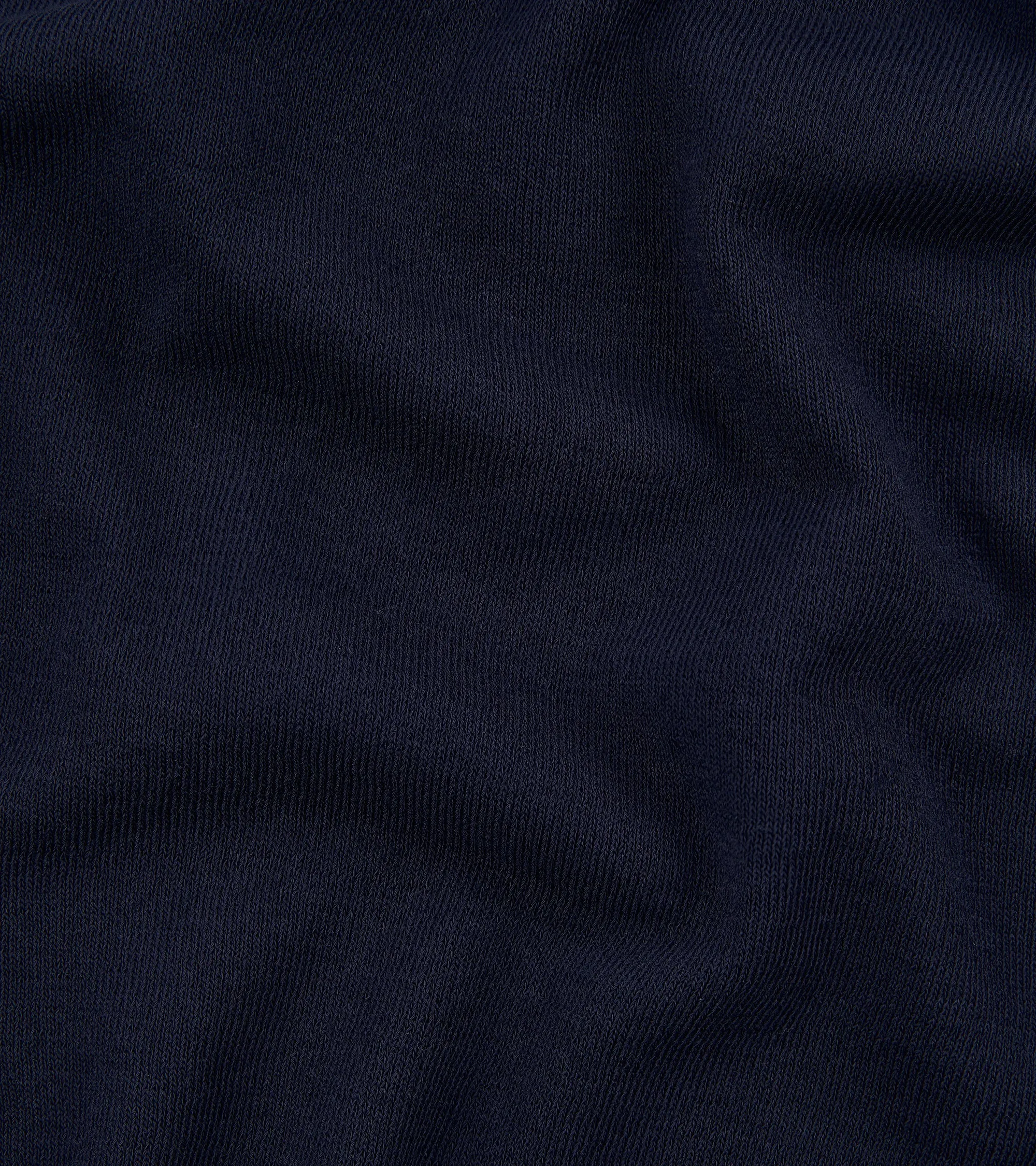 Mooncastle Ice Cotton Knit Skipper Shirt: Navy