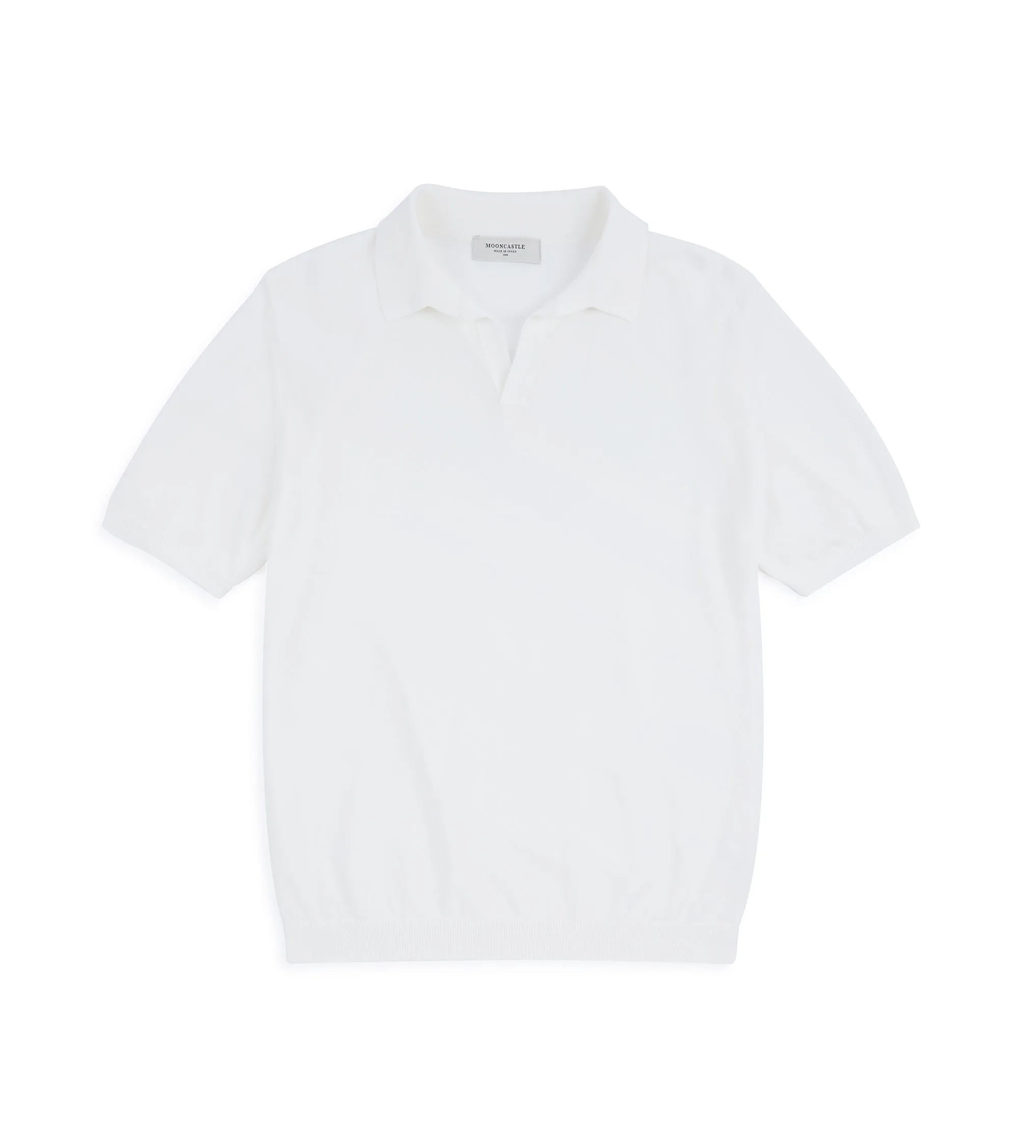 Mooncastle Ice Cotton Knit Skipper Shirt: Off White