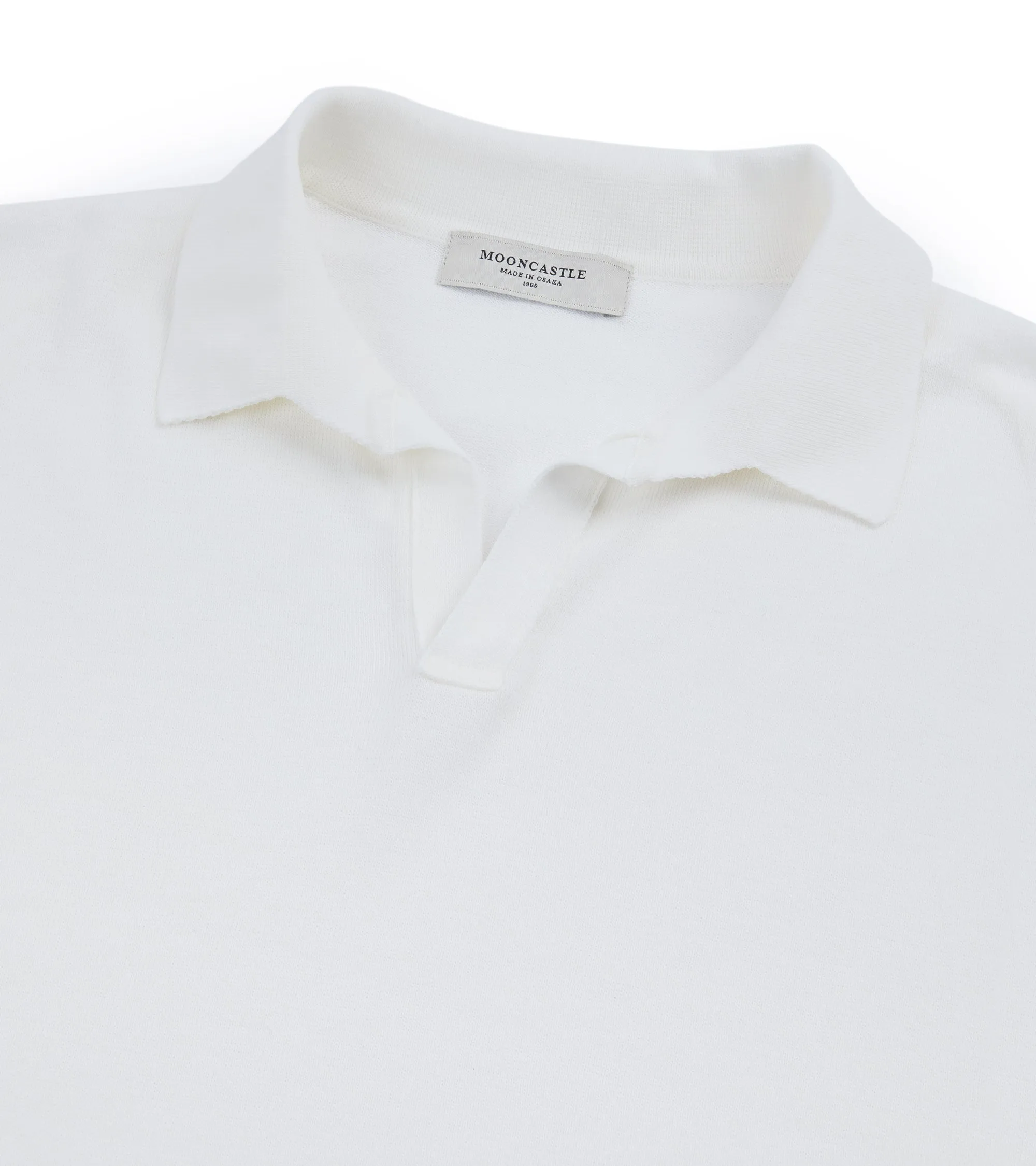 Mooncastle Ice Cotton Knit Skipper Shirt: Off White