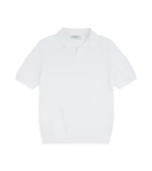 Mooncastle Ice Cotton Knit Skipper Shirt: Off White