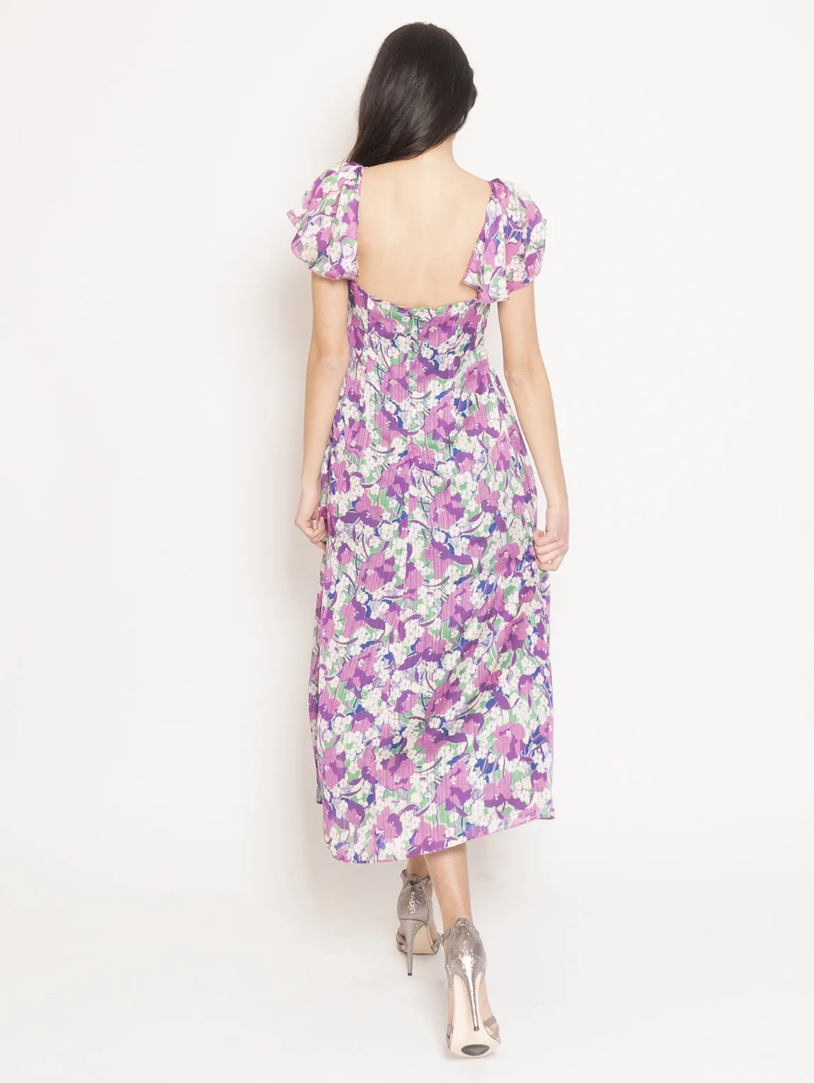 Multicolor Trilli Flowers Longuette Dress