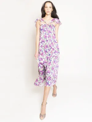 Multicolor Trilli Flowers Longuette Dress