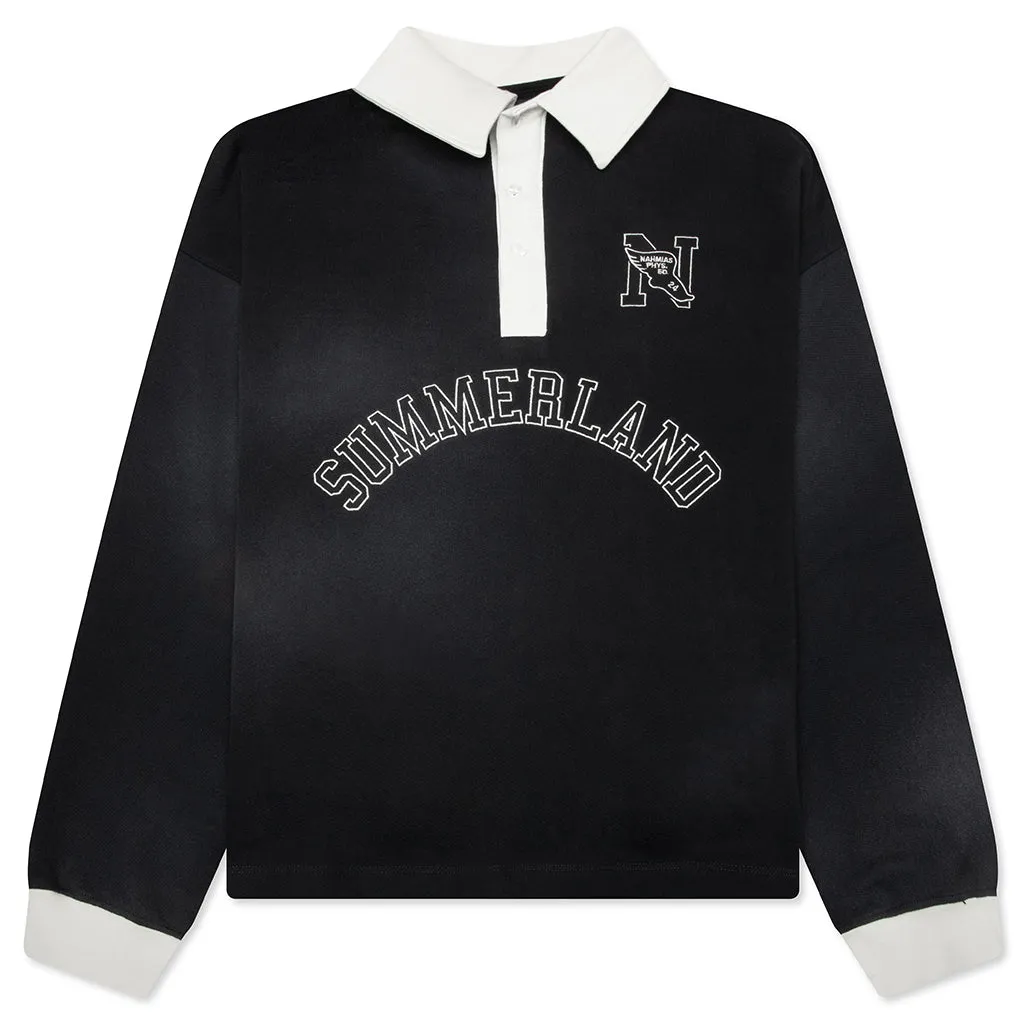 N L/S Polo - Black