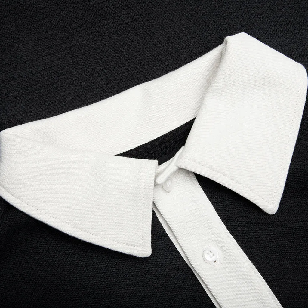 N L/S Polo - Black