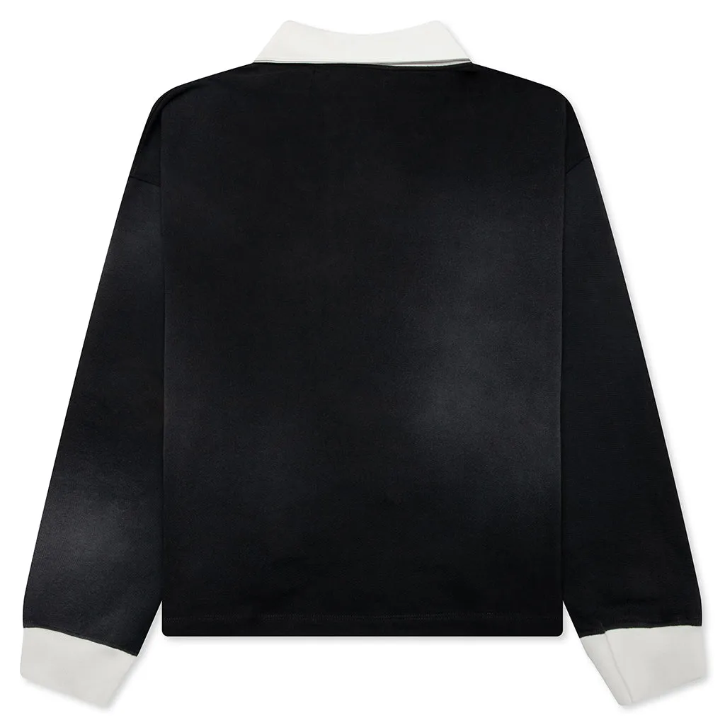 N L/S Polo - Black