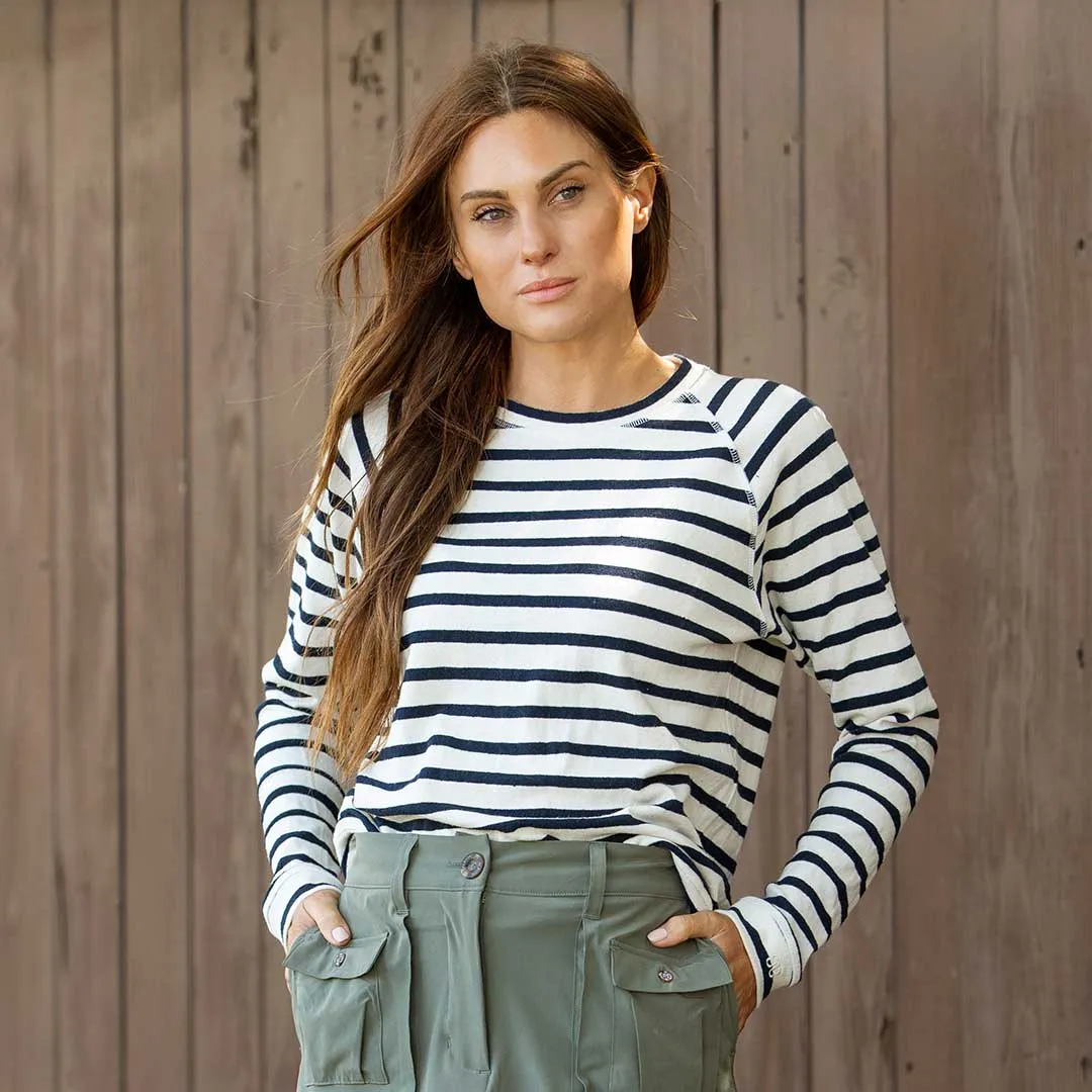 Nantucket Striped Crew, Navy Stripe