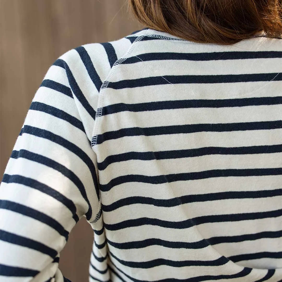 Nantucket Striped Crew, Navy Stripe