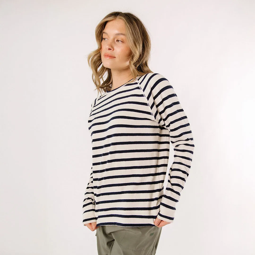 Nantucket Striped Crew, Navy Stripe