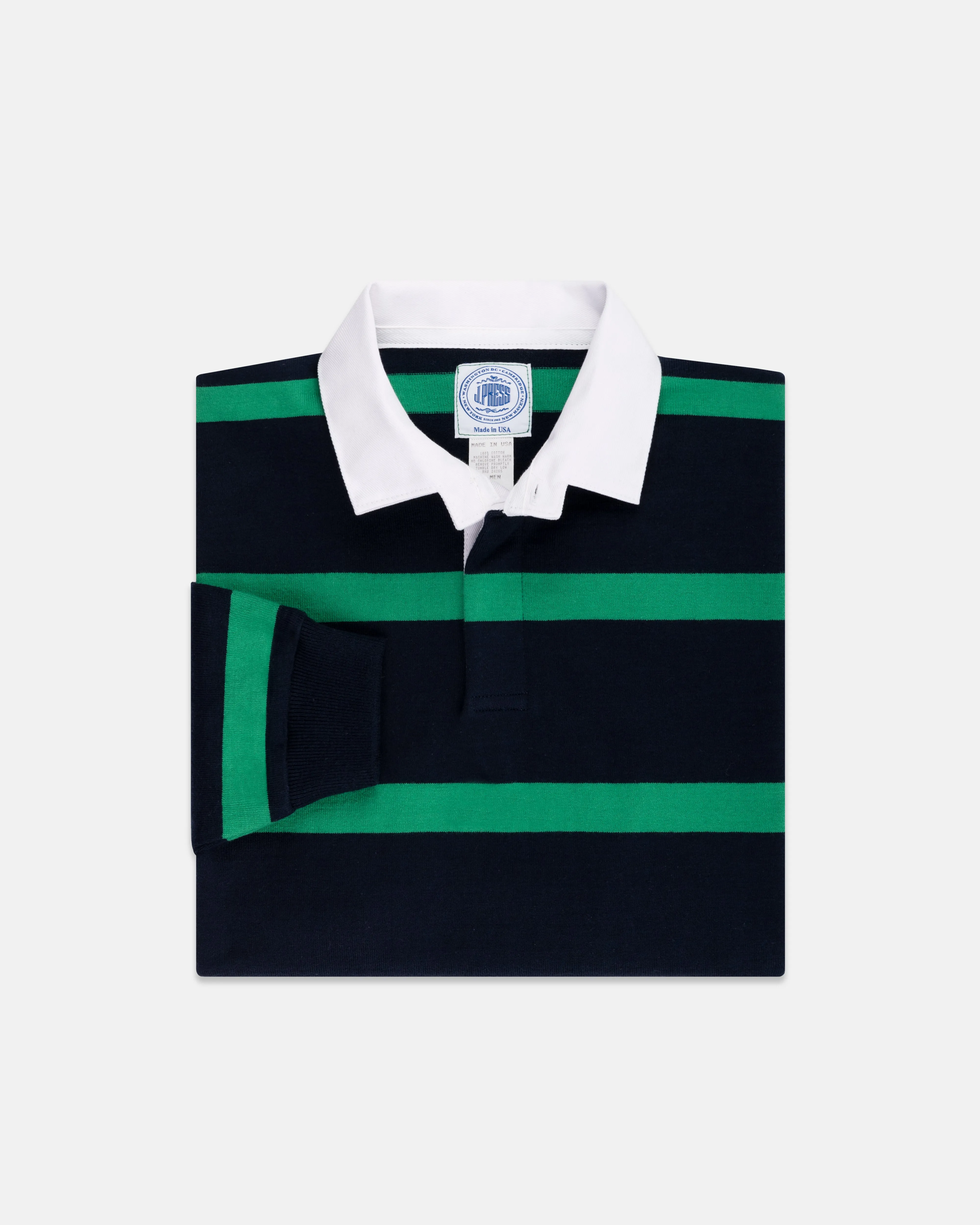 NAVY/KELLY STRIPE RUGBY SHIRT