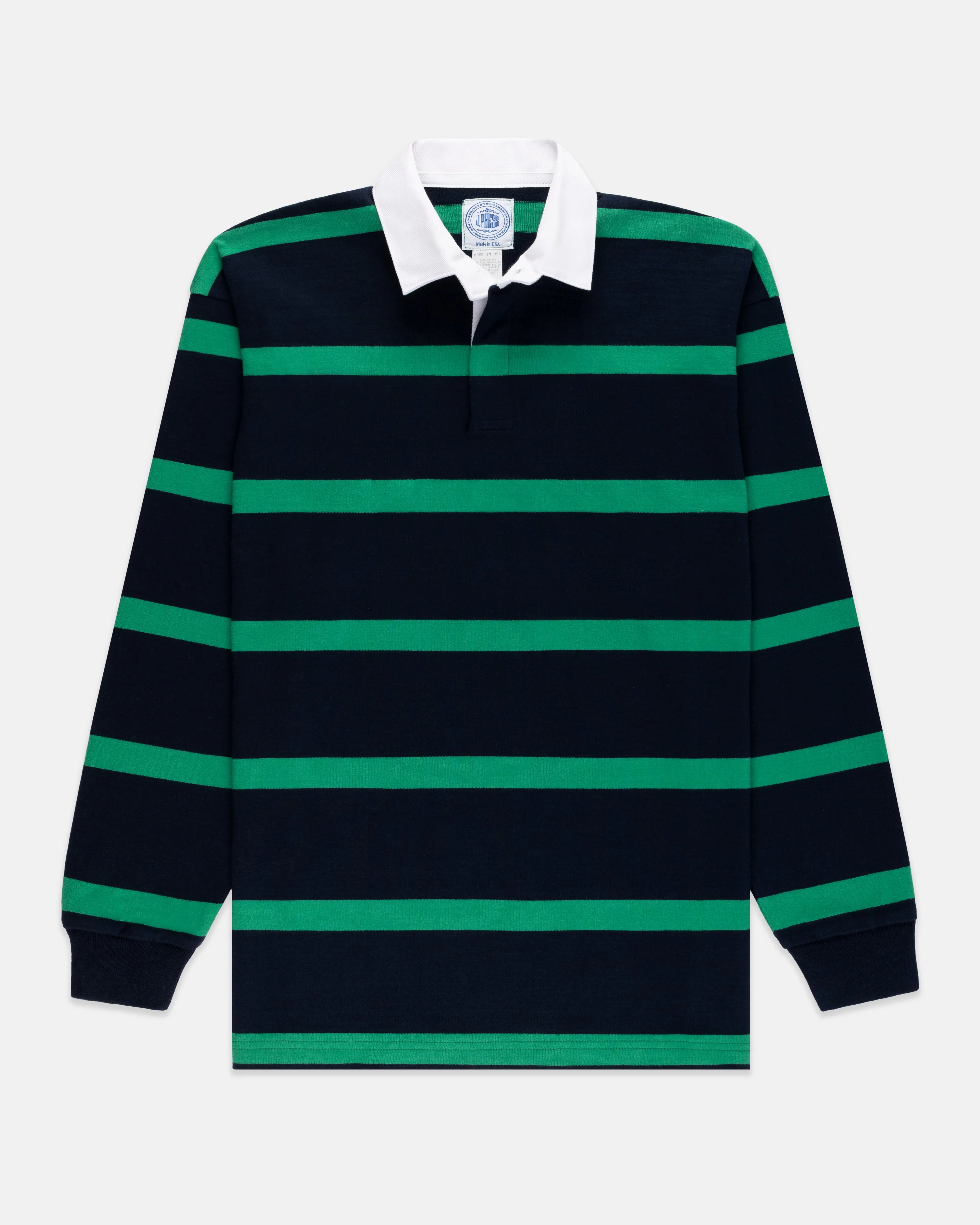 NAVY/KELLY STRIPE RUGBY SHIRT