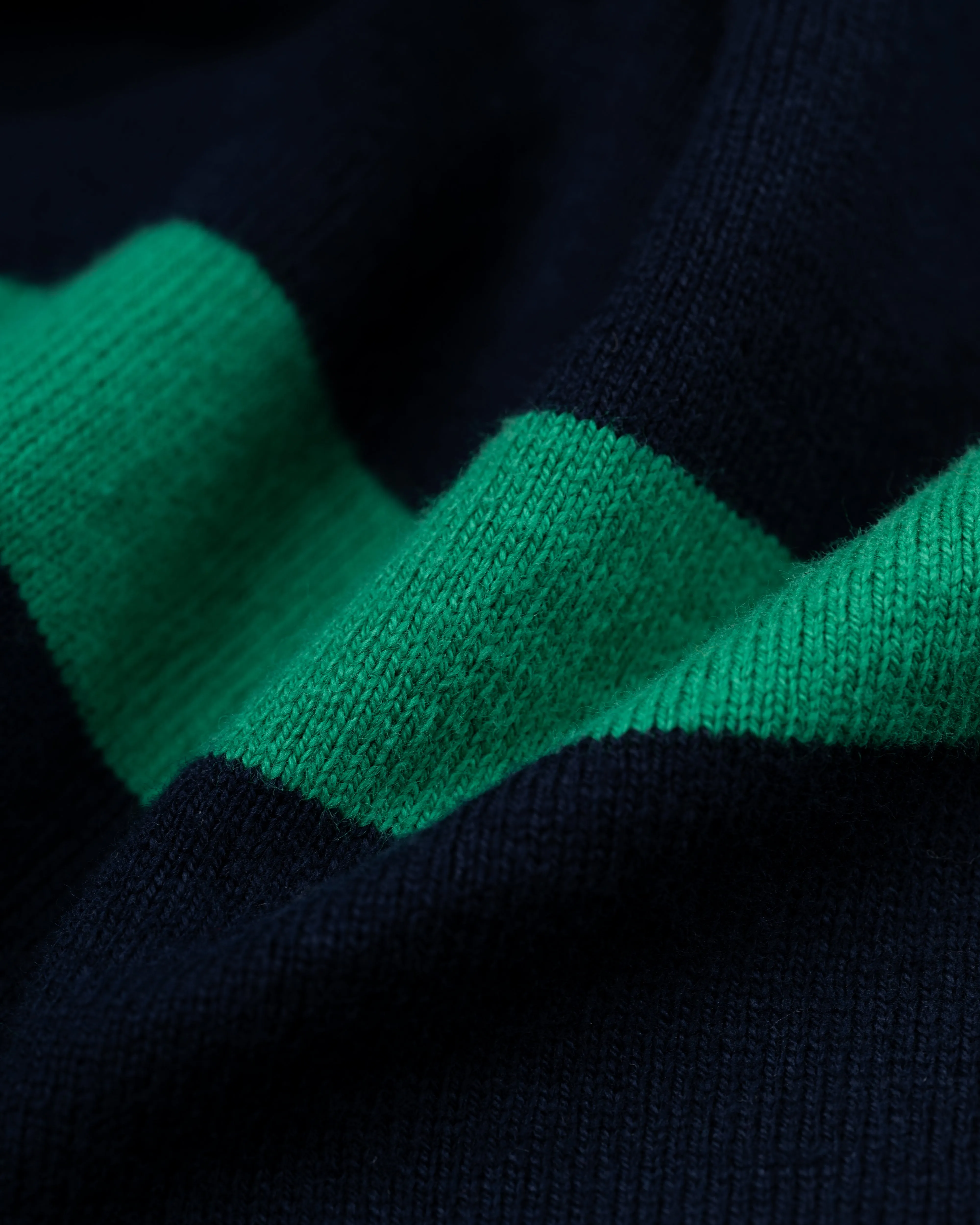 NAVY/KELLY STRIPE RUGBY SHIRT