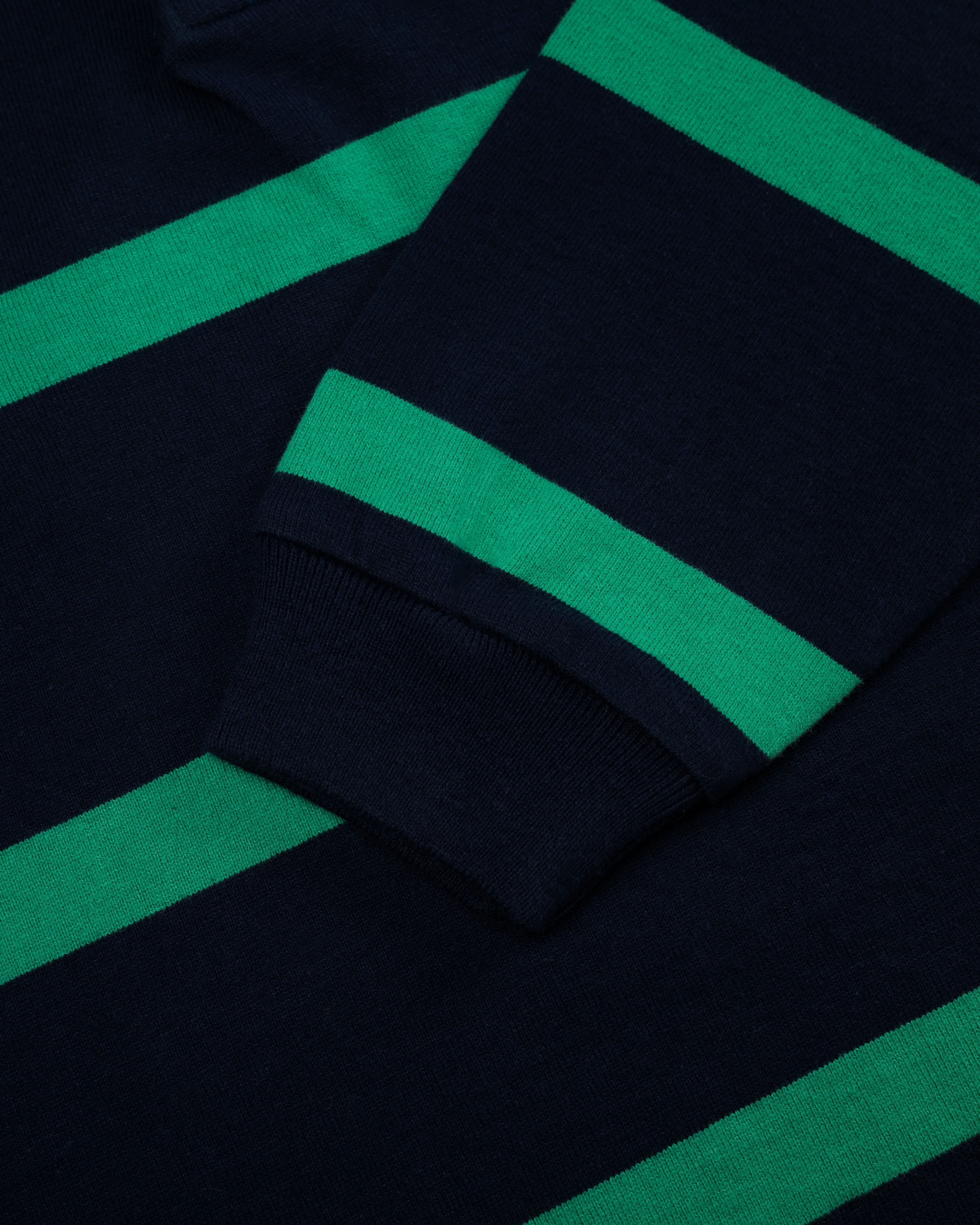 NAVY/KELLY STRIPE RUGBY SHIRT