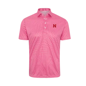 Nebraska Semi-Spread Collar Red Houndstooth