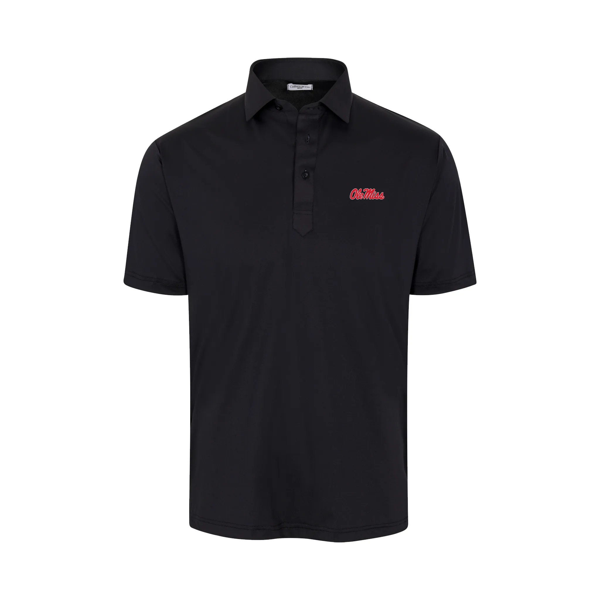 Ole Miss Featherweight Flex Polo Black