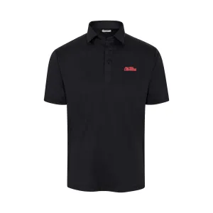 Ole Miss Featherweight Flex Polo Black