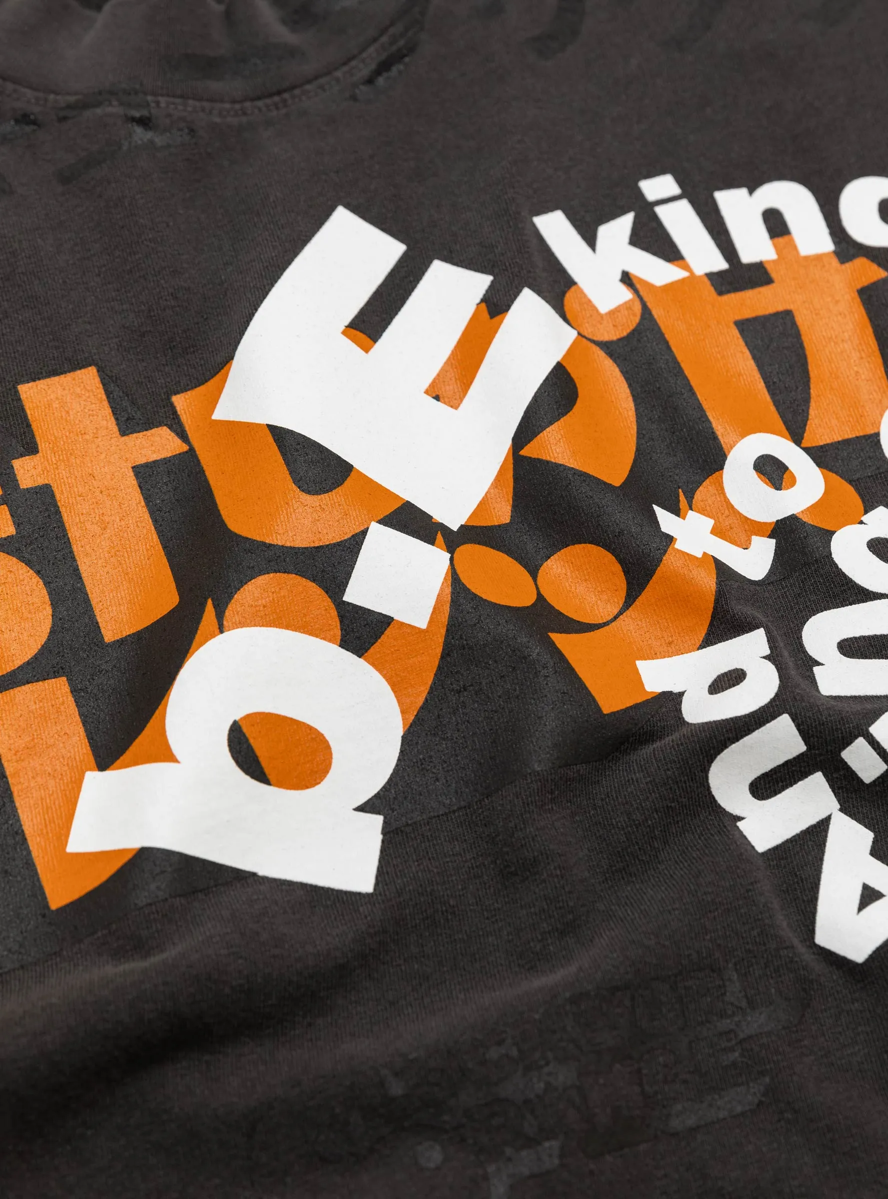 Orange T-shirt Vintage Black