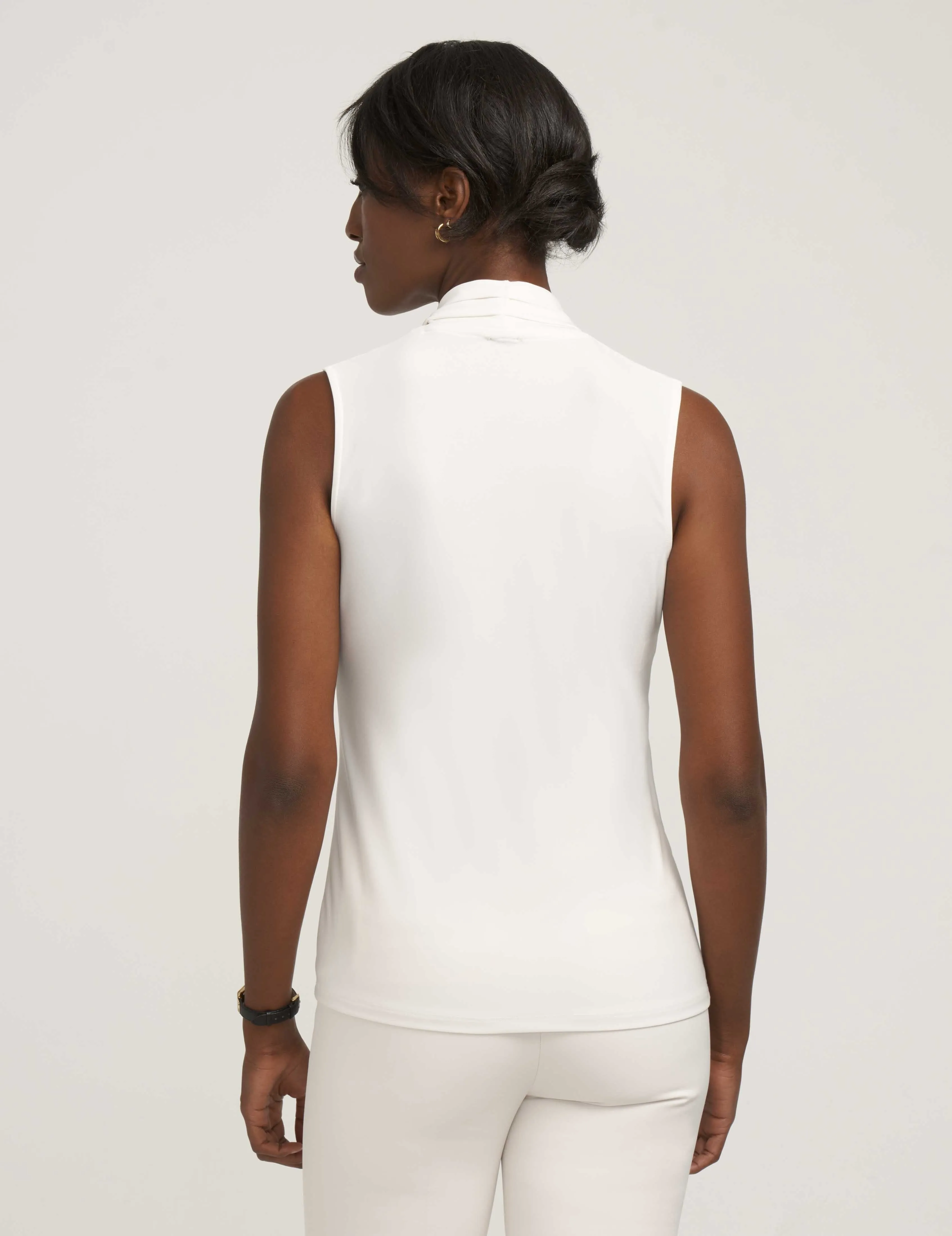 Petite V-Neck Triple Pleat Top- Sale