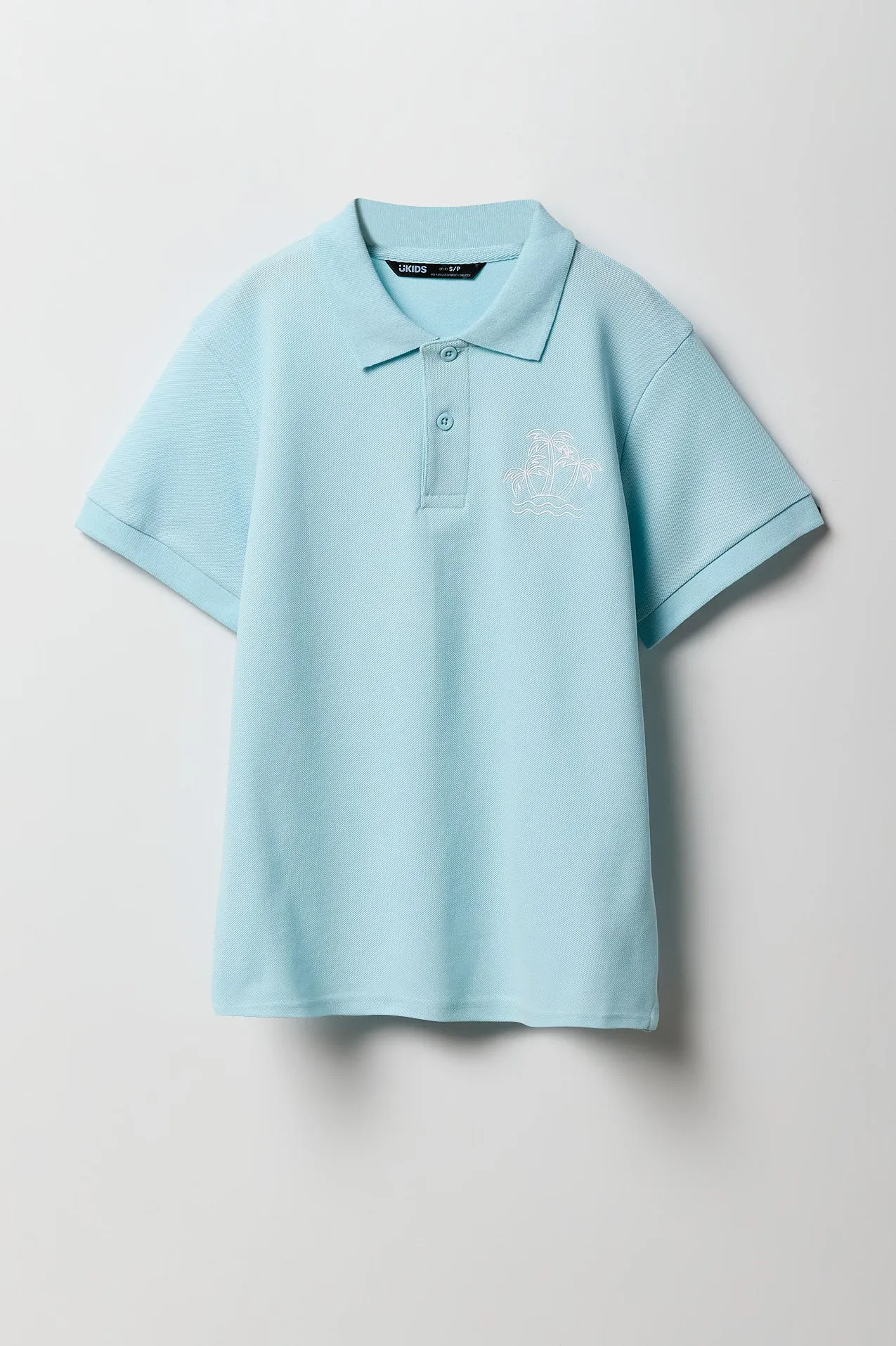 Polo avec motif brodé Palmier pour garçon