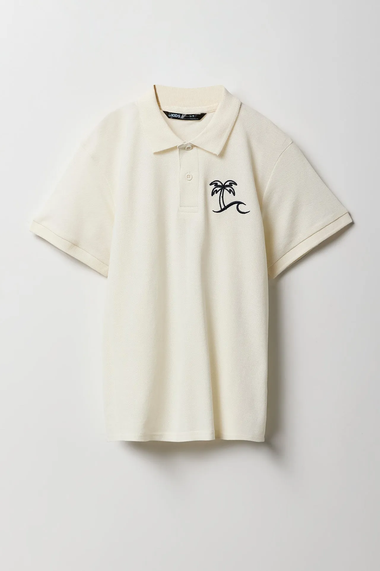 Polo avec motif brodé Palmier pour garçon