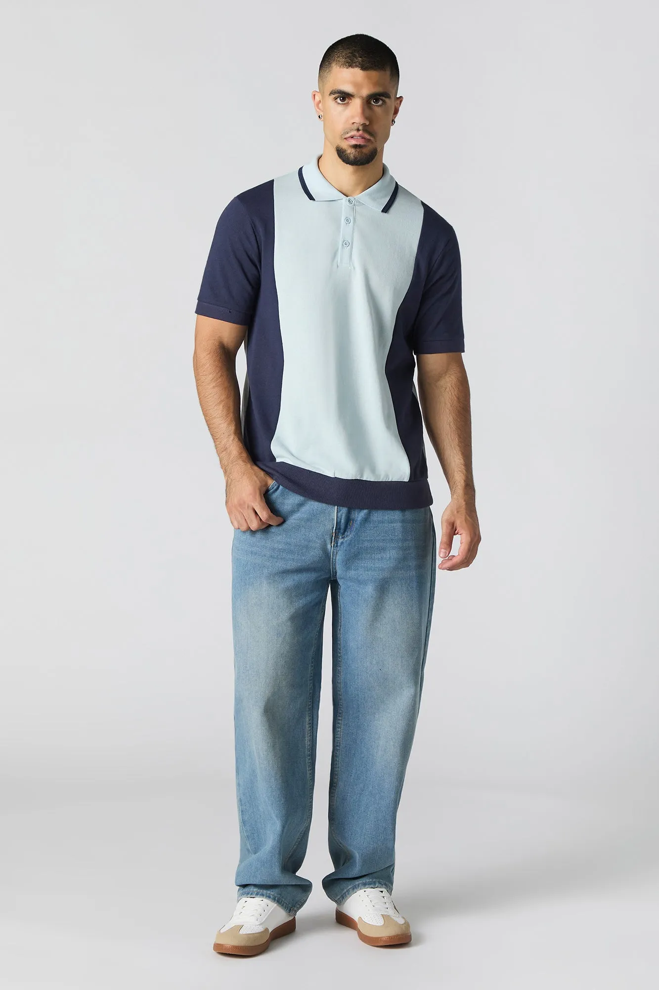 Polo à blocs de couleurs