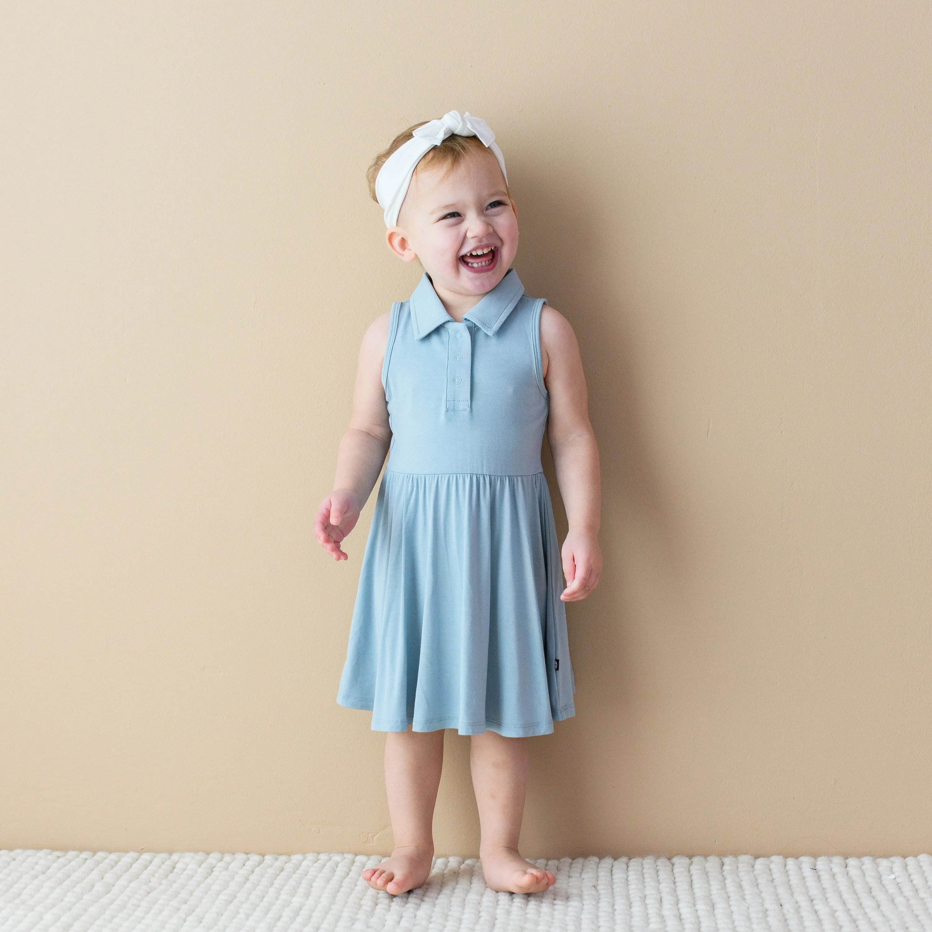 Polo Bodysuit Dress in Fog