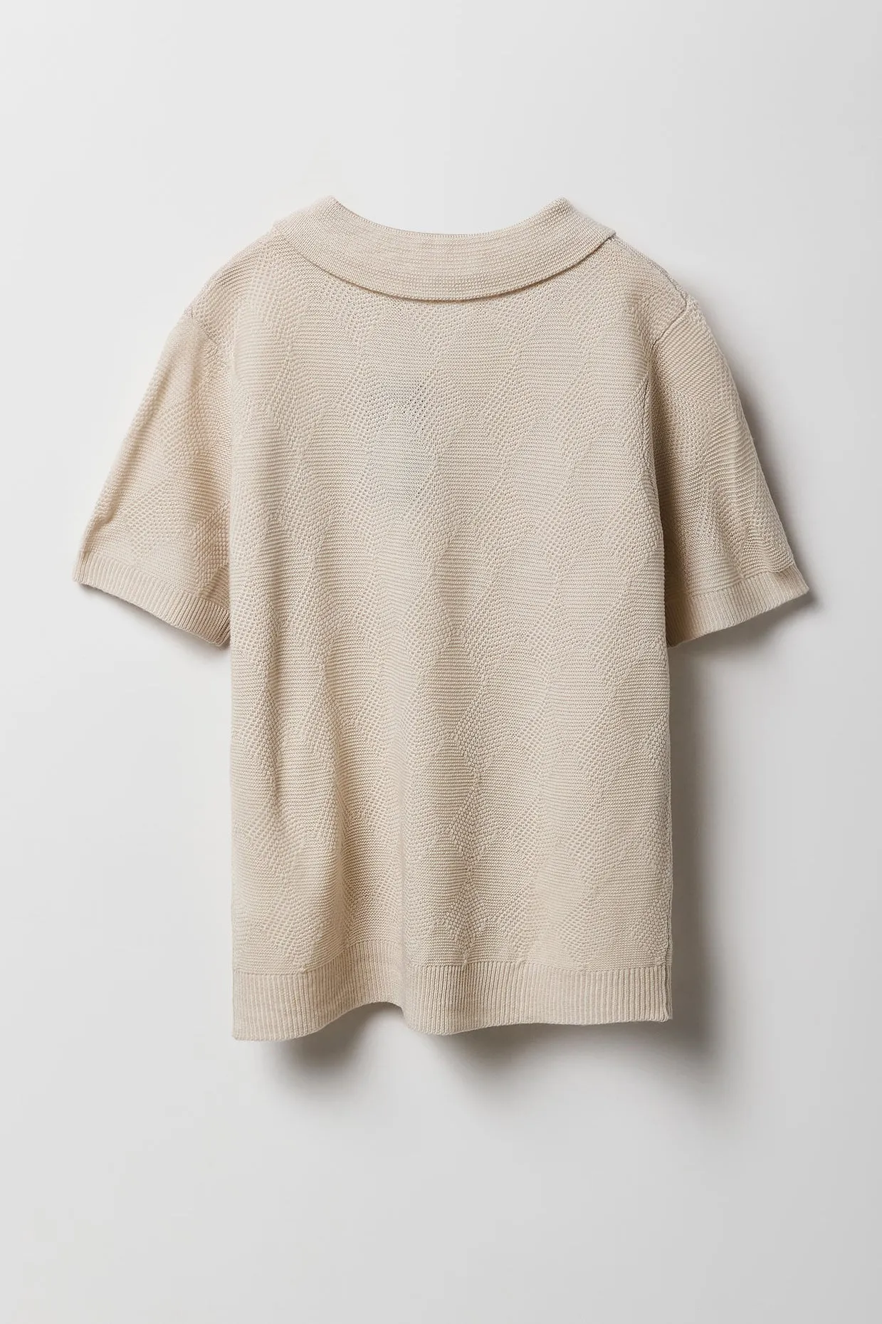 Polo en tricot avec motif de losanges pour garçon