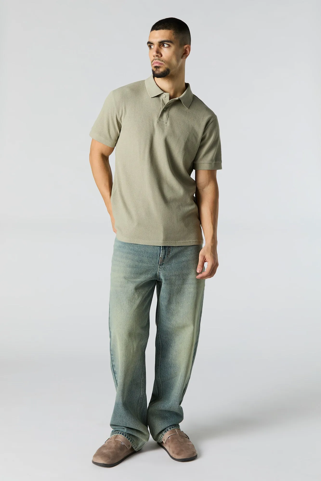 Polo en tricot thermal