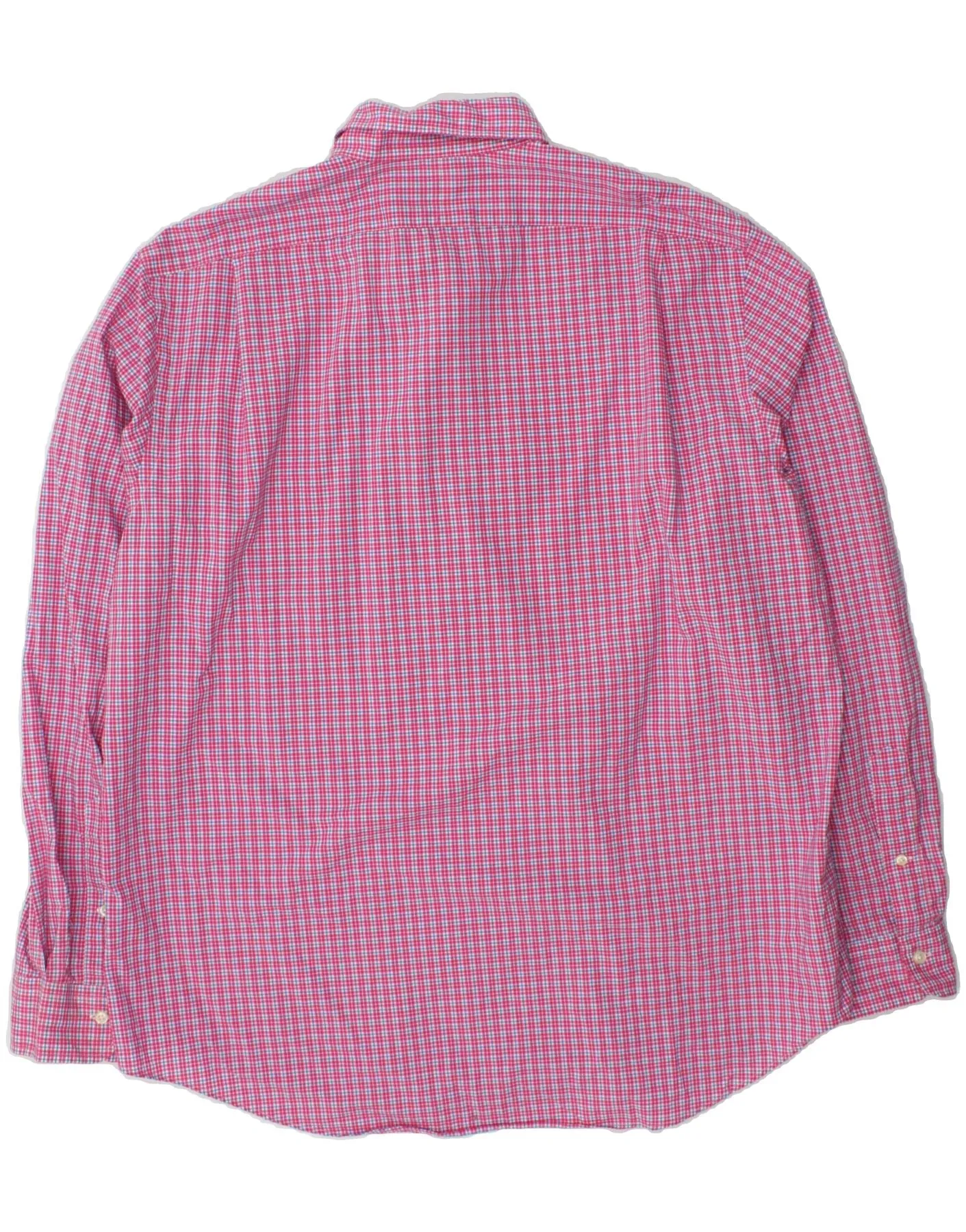 POLO RALPH LAUREN Mens Shirt XL Pink Check Cotton