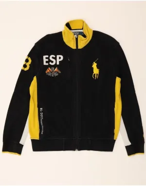 POLO RALPH LAUREN Mens Tracksuit Top Jacket Large Black Colourblock
