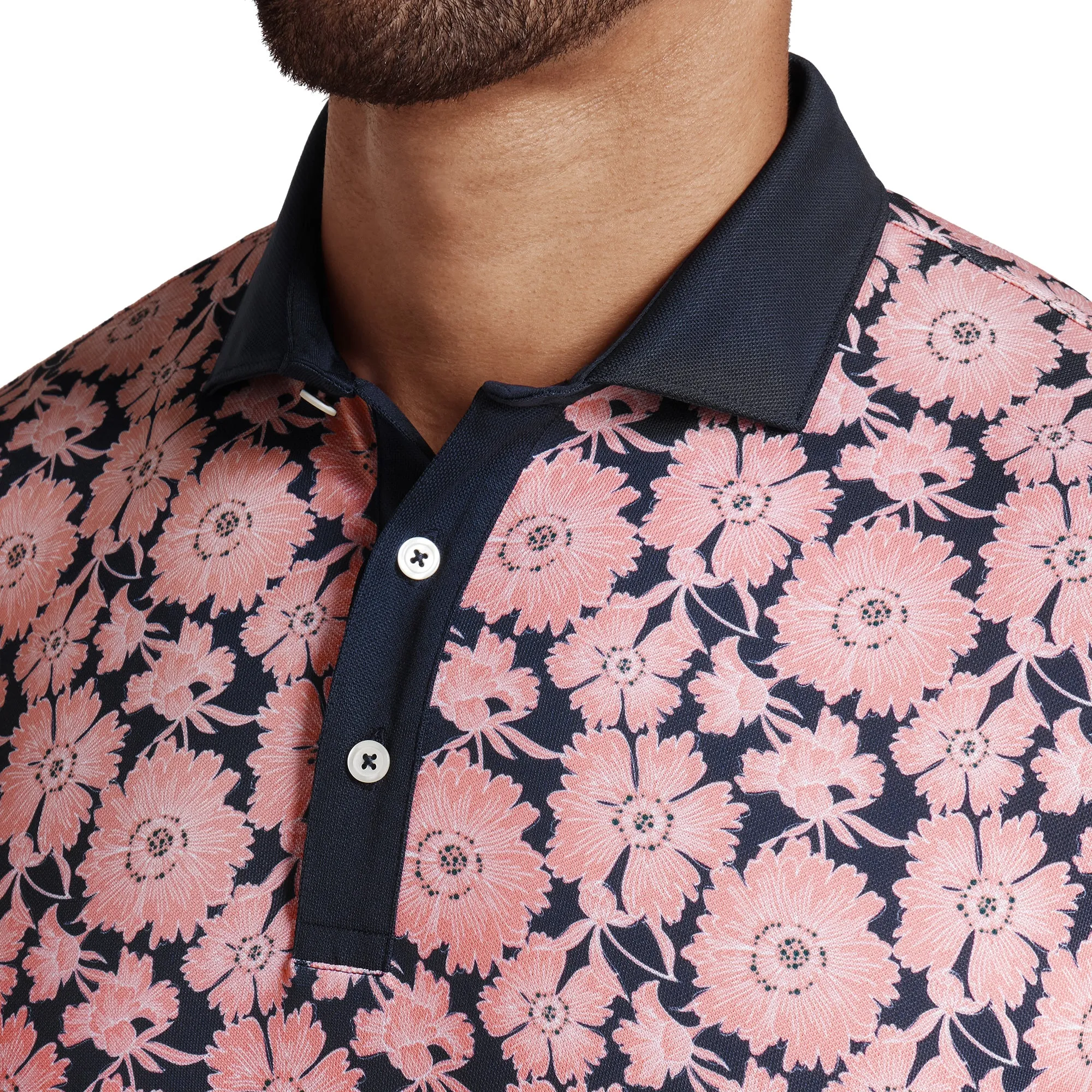 Puma Golf Flower Fields Pique Polo Shirt